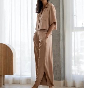 Washable Silk High Rise Pant Set size XL2 NWOT